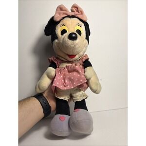 16" VINTAGE PINK MINNIE MOUSE DISNEY STUFFED ANIMAL PLUSH TOY